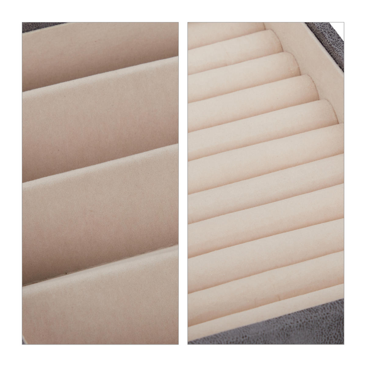 SCHMUCKKÄSTCHEN - Multicolor, Holzwerkstoff/Wellpappe (30/5/21cm) - Relaxdays