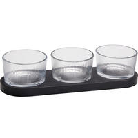 GLASSCHALE Zinari 4x Ø9 cm - Transparent, Glas (30cm) - Excellent Houseware