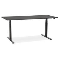 SCHREIBTISCH Höhenverstellbar Elektrisch Ergonomisch XARIX, Schwarz 160x80x127 cm - Schwarz, Holzwerkstoff/Metall (80/160/127cm) - KADIMA DESIGN
