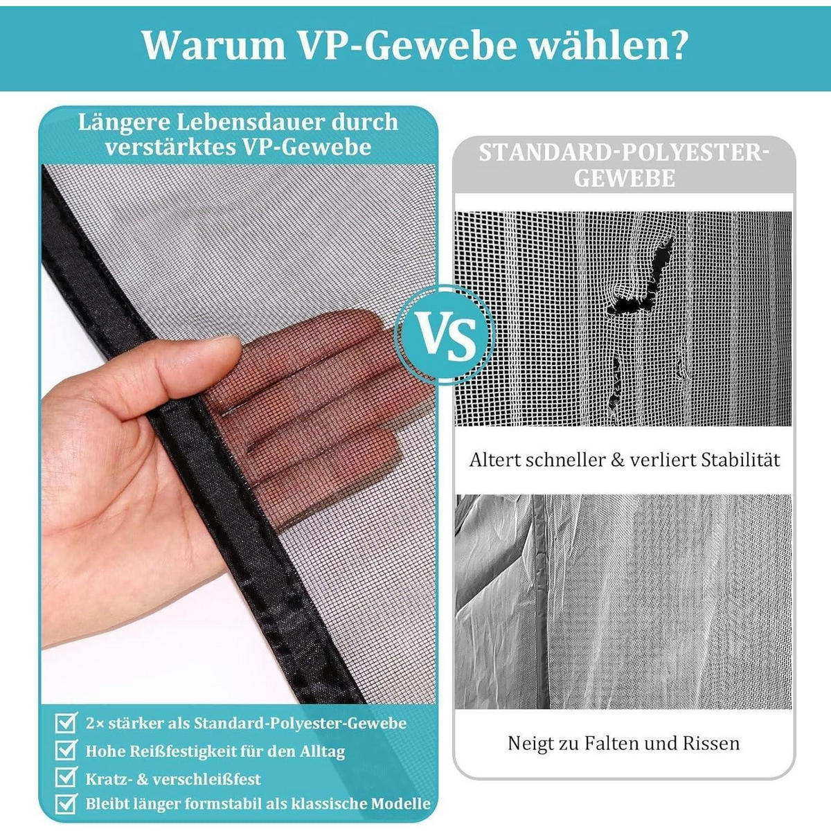 FLIEGENGITTER Tür für Balkon und Terrasse, schwarz - Schwarz, Textil (80/210/1cm)