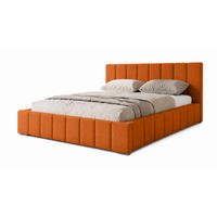 MARPUR Polsterbett MENOS 180x200 cm mit Bettkasten und Lattenrost, Veloursstoff Gelb - Chromfarben/Gelb, Holz/Holzwerkstoff (180/200cm) - Marpur