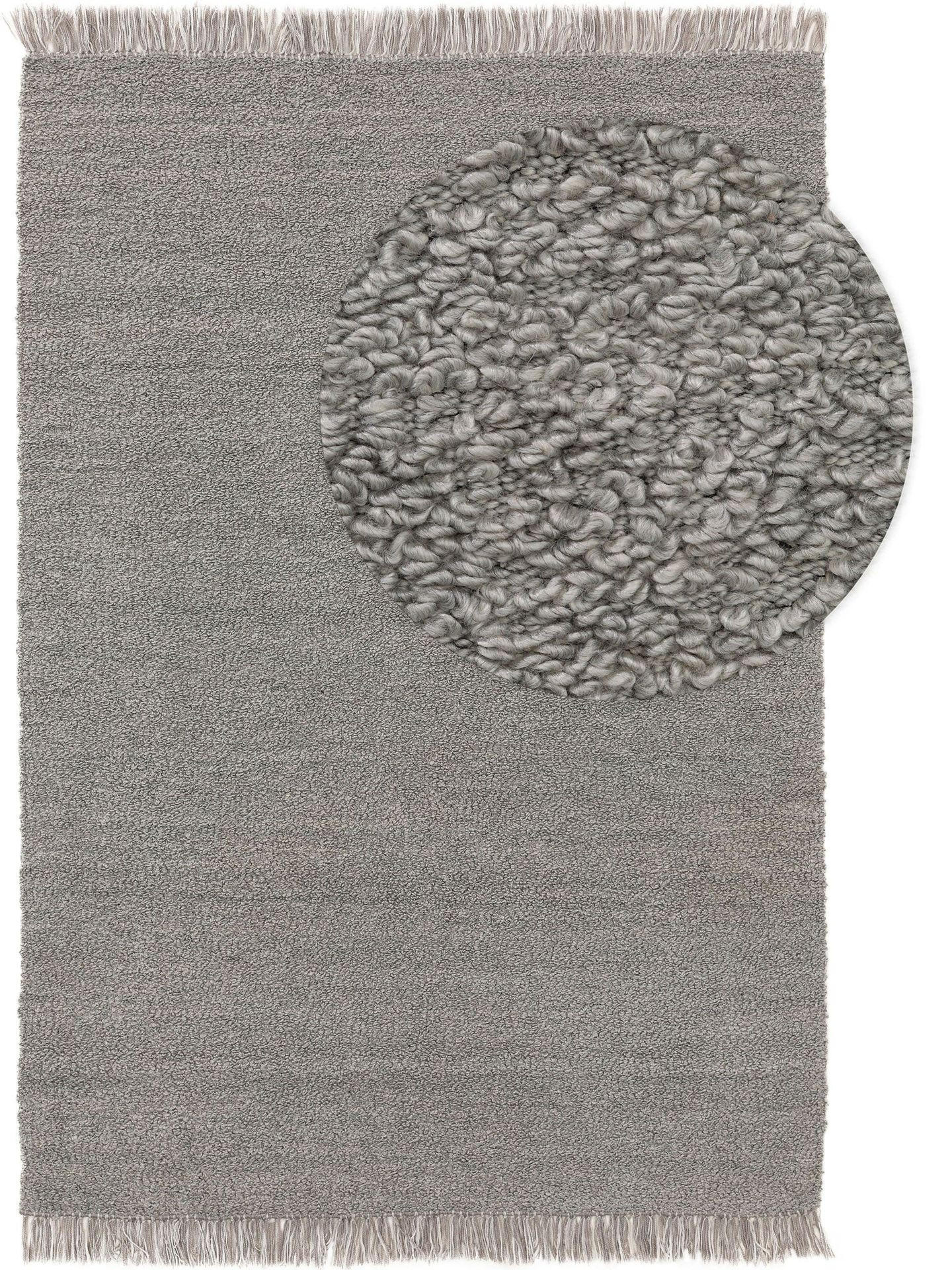 WENDETEPPICH Eddy Hellgrau 120x170 cm - Grau, Textil (120/1cm) - KUNSTLOFT