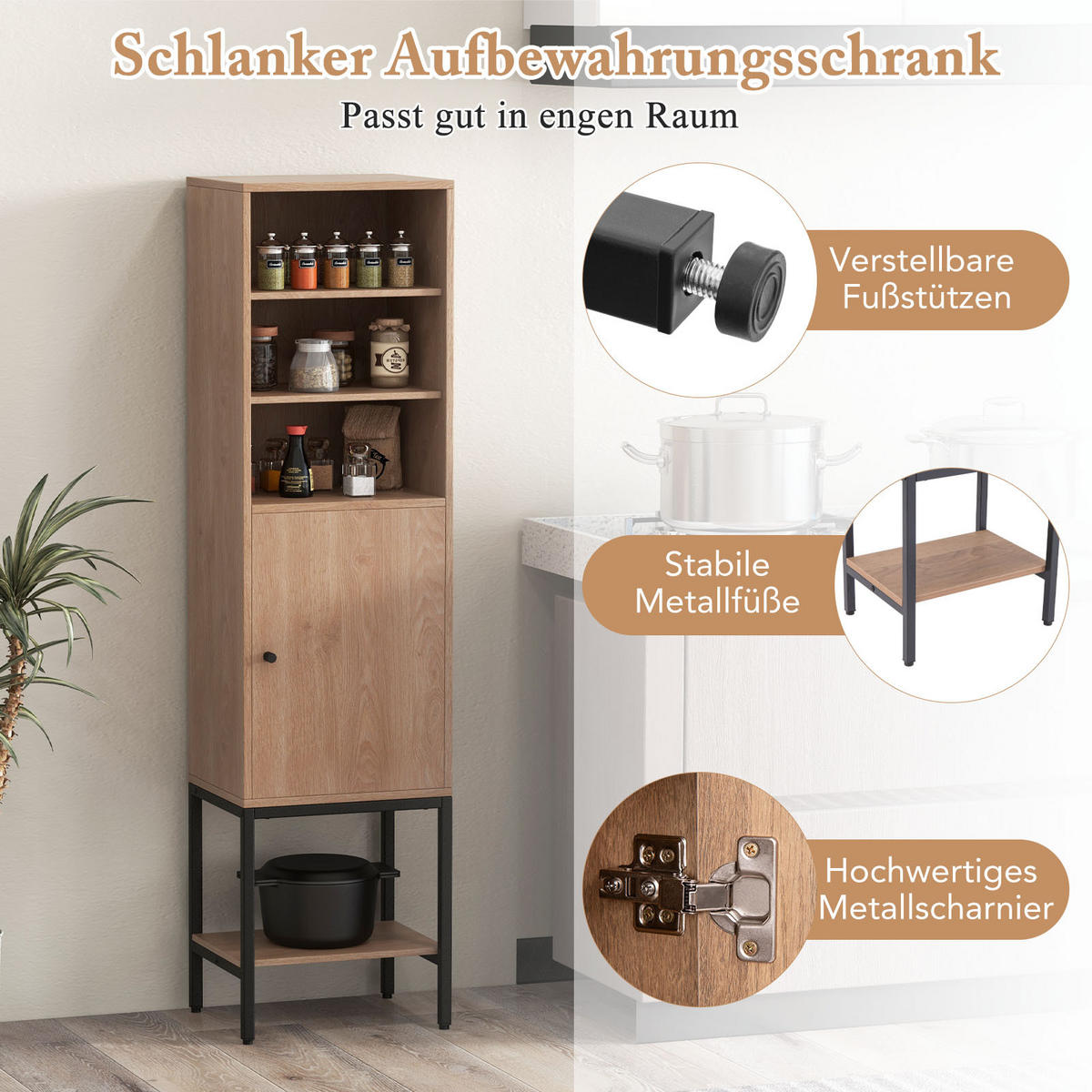 STANDREGAL Braun - Braun, Holz (30/145/38cm) - COSTWAY