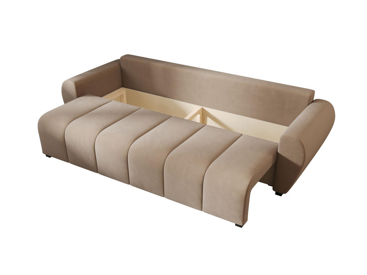SOFA MOLISA mit Schlaffunktion ITAKA 39 mit Stauraum - Violett, Textil (86/82/246cm) - Bedante