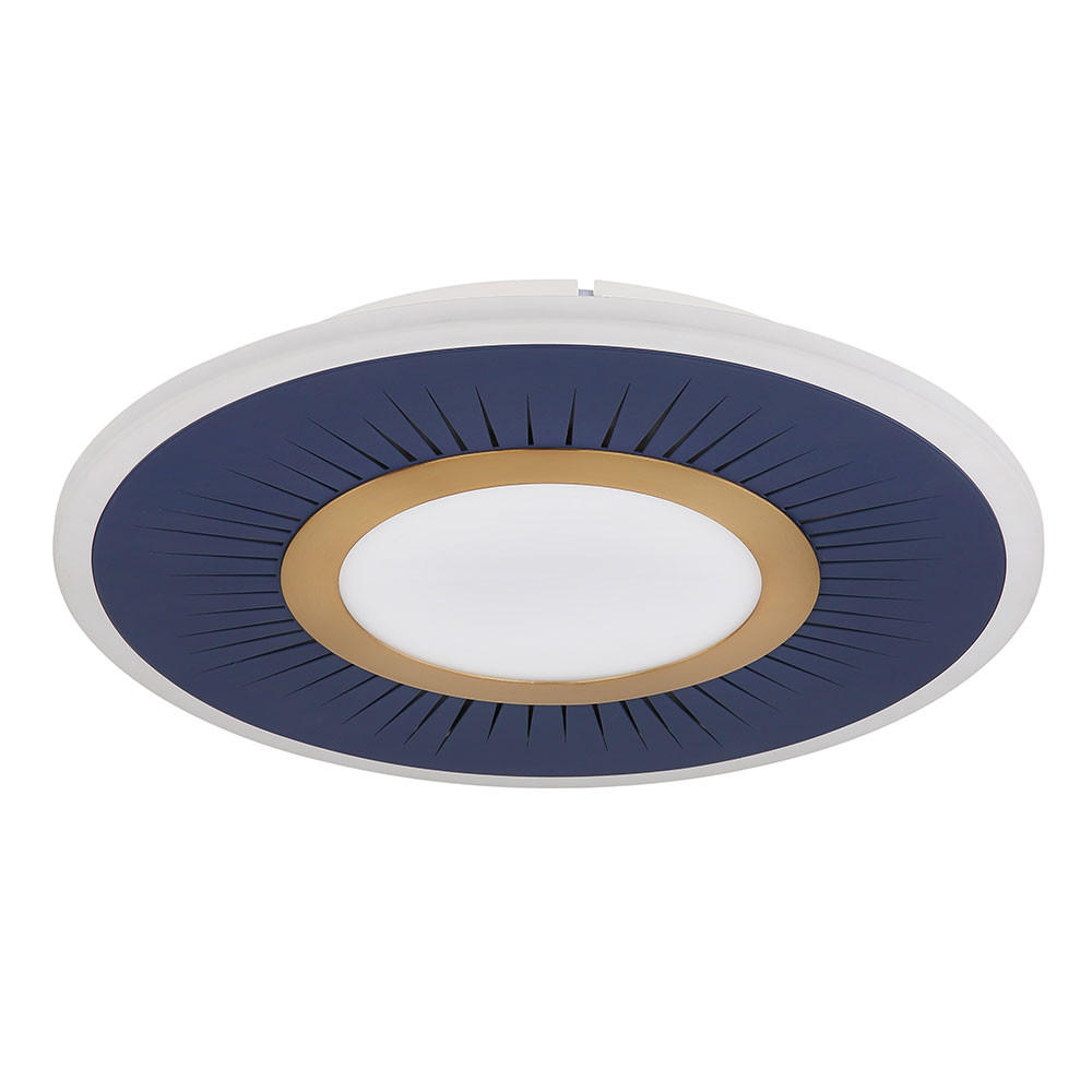LED DECKENLEUCHTE Ingomar Blau Metall - Blau, Metall (37.2/37.2/5cm) - Globo Lighting
