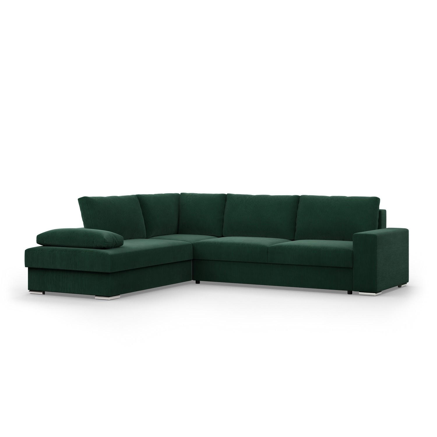 ECKSOFA MIT SCHLAFFUNKTION VELANO Dunkelgrün - Dunkelgrün, Textil (231/287cm) - Mebligo