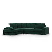 ECKSOFA MIT SCHLAFFUNKTION VELANO Dunkelgrün - Dunkelgrün, Textil (231/287cm) - Mebligo