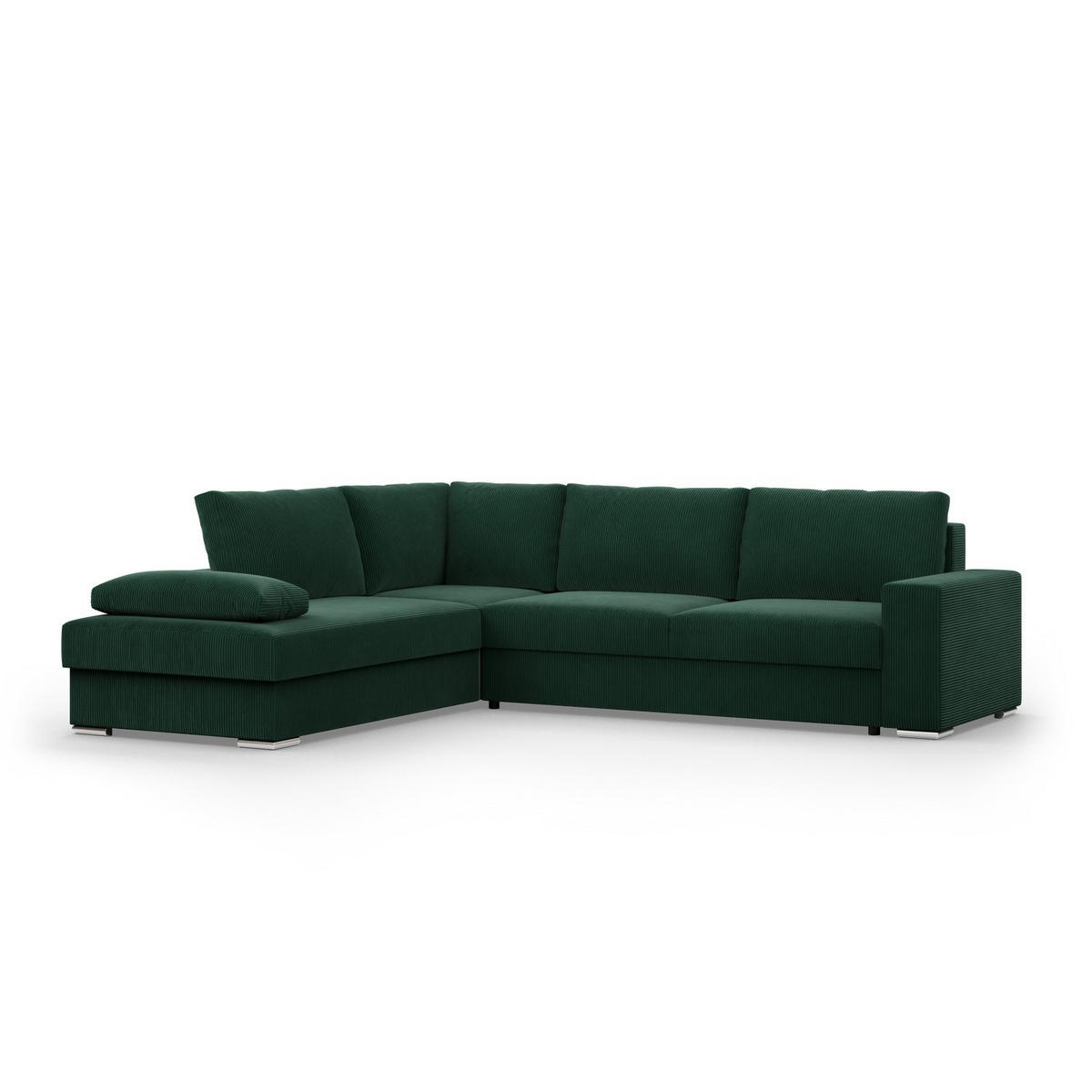 ECKSOFA MIT SCHLAFFUNKTION VELANO Dunkelgrün - Dunkelgrün, Textil (231/287cm) - Mebligo