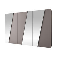 DREHTÜRENSCHRANK Zen 3L 300 cm - Kaschmir/Schwarz, Holzwerkstoff/Kunststoff (300/202/50cm) - MIRJAN24
