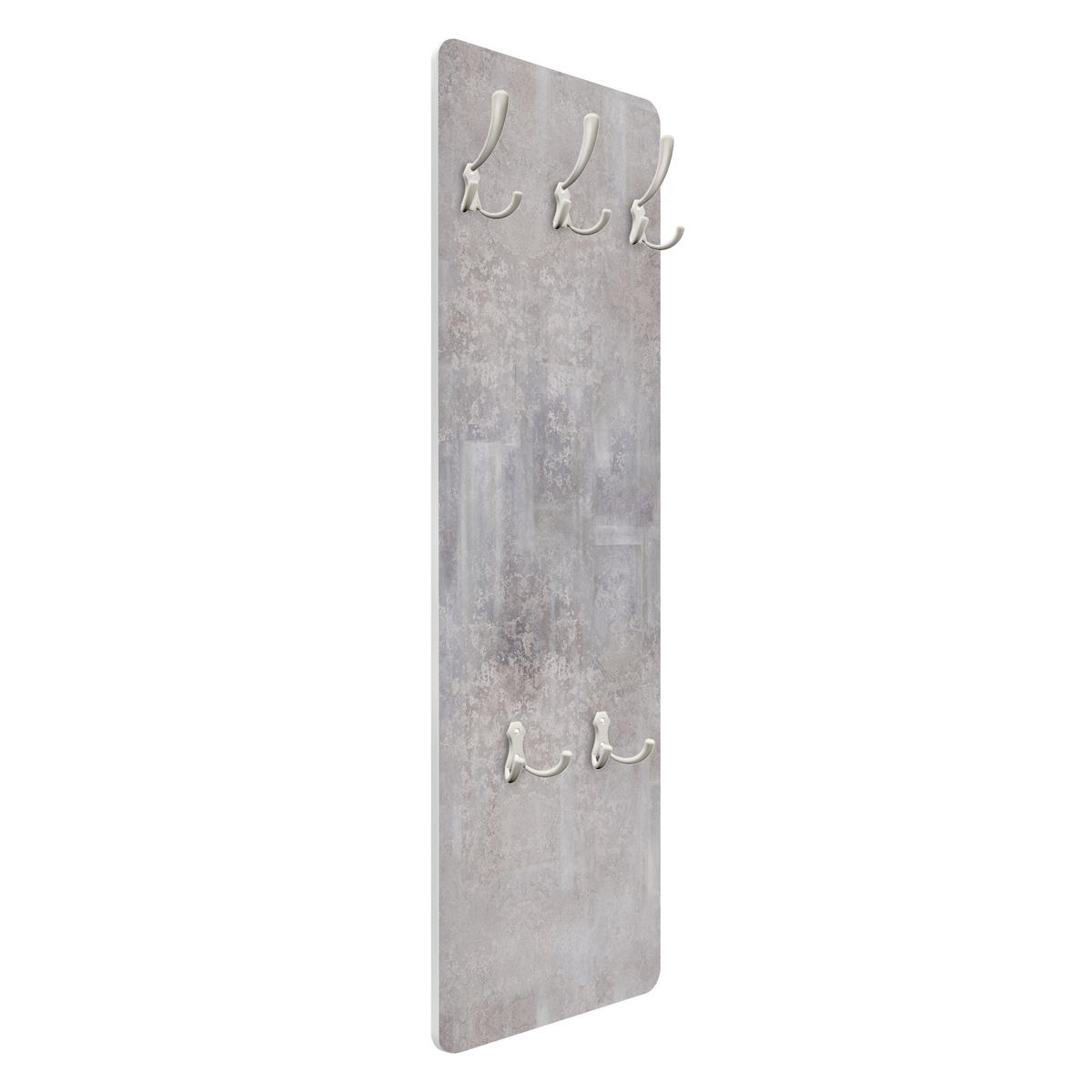 WANDGARDEROBE - Rustikales Betonmuster Grau 34/105 cm - Pastellblau, Holzwerkstoff (34/105/1.6cm) - Bilderwelten