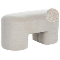 POLSTERBANK Bouclé Hellbeige Decorah - Beige, Textil (88/46/39cm) - Beliani
