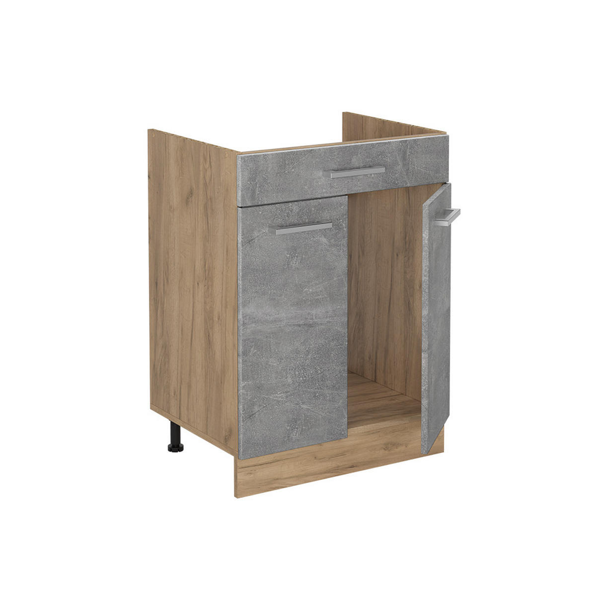 DULAP DE BAZĂ DE BUCĂTĂRIE R-Line, beton/Stejar auriu, 60 cm cu sertar стільниця Мармур - stejar miere/gri, compozit lemnos (60/81.6/60cm) - Vicco
