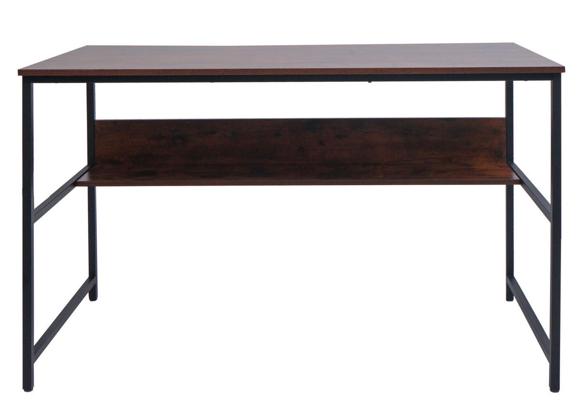 SCHREIBTISCH rechteckig Dunkelbraun - Dunkelbraun, Metall (60/120/78cm) - MCW