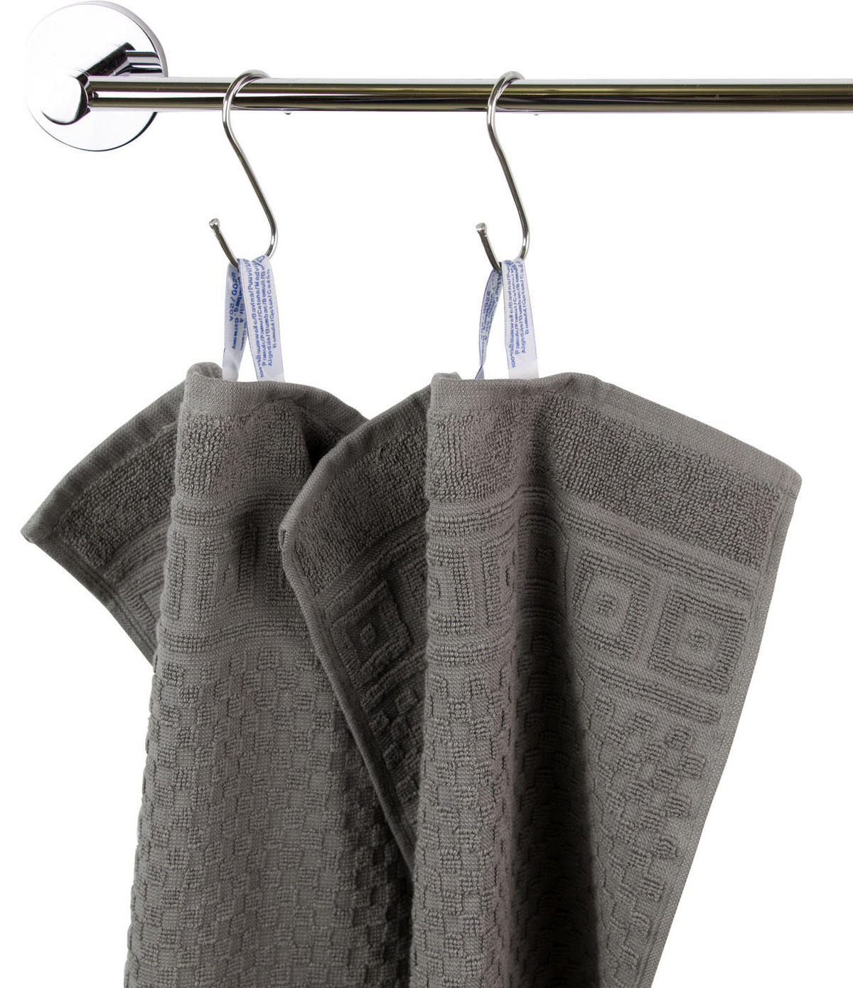 GÄSTETÜCHER, 10er-Set, 30x50 cm, 100% Baumwolle, Grau - Anthrazit, Textil (30/50cm) - Zollner