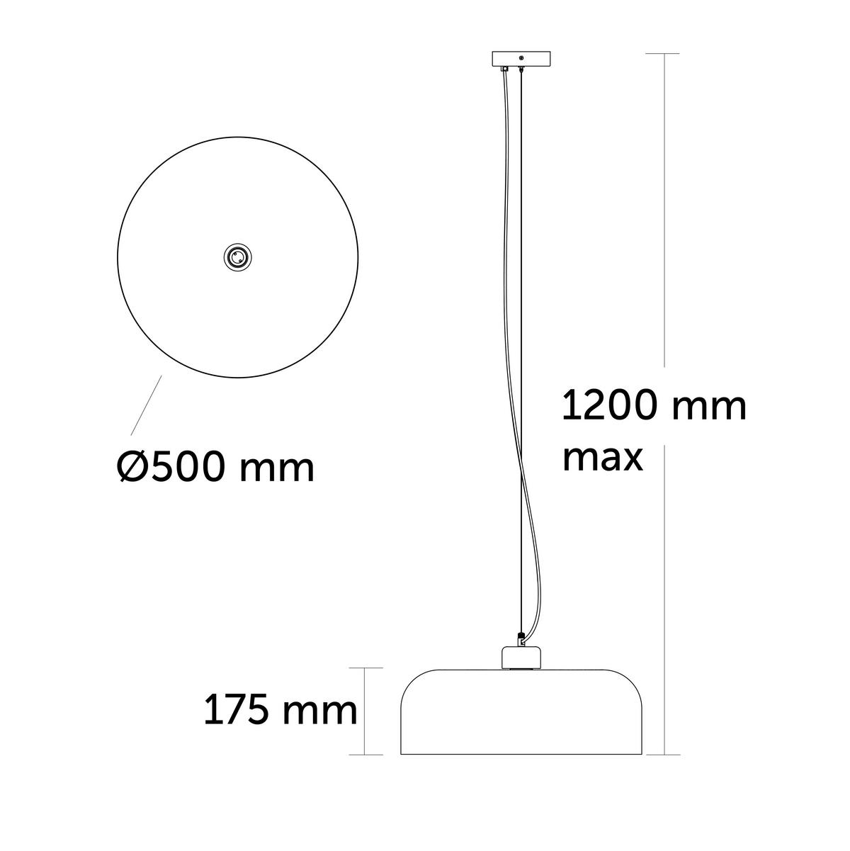 HÄNGELEUCHTE Bois - Braun, Metall (50/50/17cm) - Lumicom