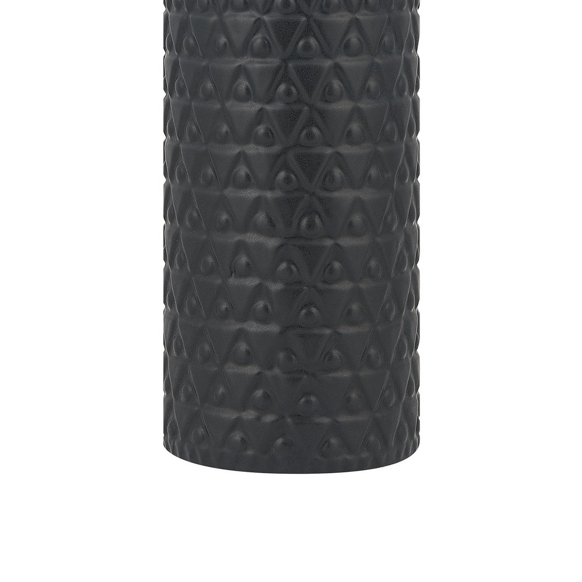 DEKOVASE Steinzeug schwarz Arsin - Schwarz, Stein (39cm) - Beliani
