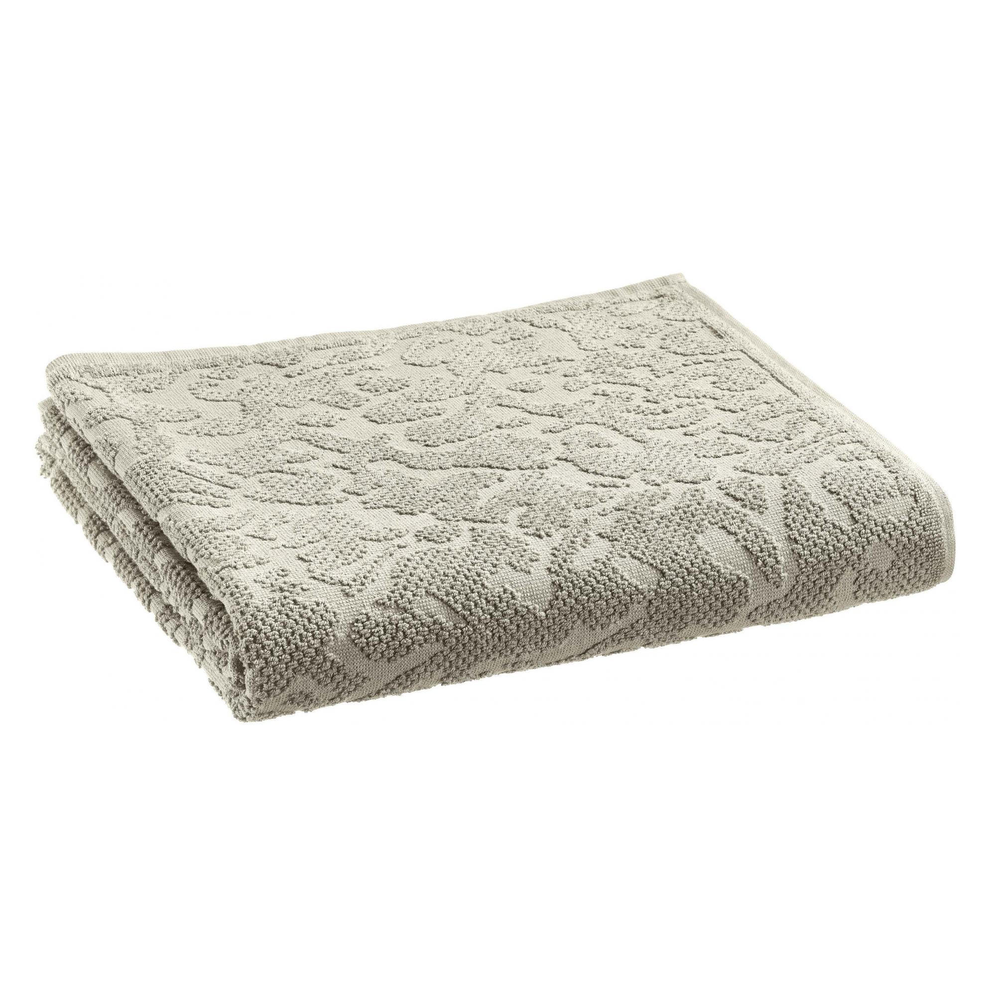 BADETUCH Gilda perlweiß 90 x 150 cm - Hellgrau, Textil (90/150cm) - Vivaraise