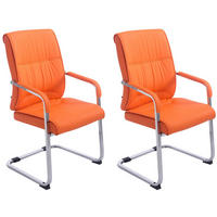 SCHWINGSTUHL 2er Set Lederlook orange - Orange, Textil/Metall (58/102/65cm) - CLP