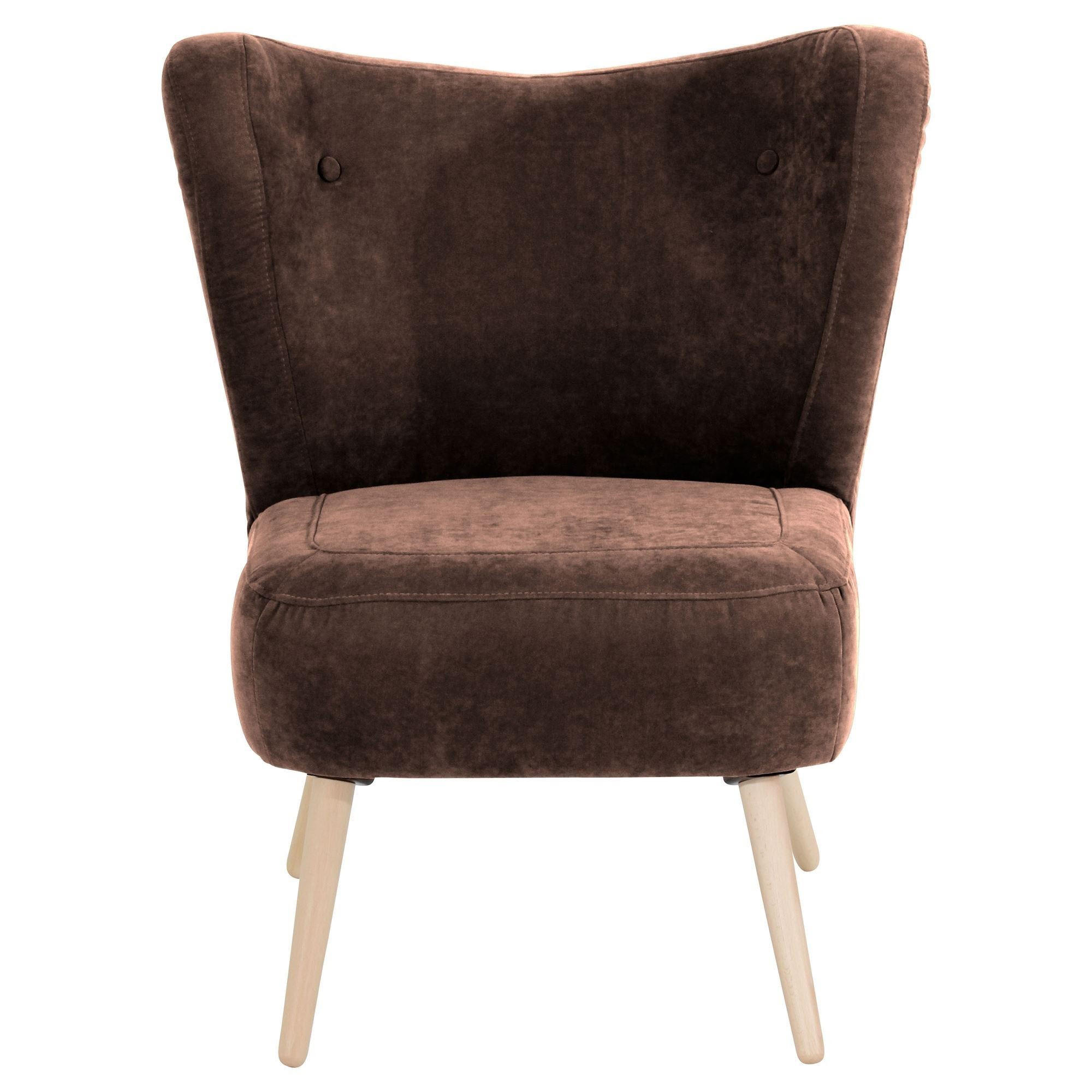 SESSEL Kathy Bezug Veloursstoff Buche natur / braun - Braun, Kunststoff (70/86/69cm) - 58aufmkessel