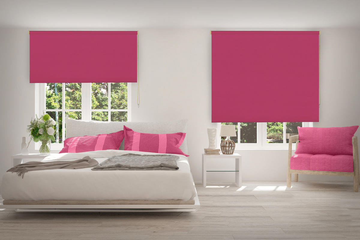 VERDUNKELUNGSROLLO - Rosa, Textil (75/190/190cm) - VIEWTEX