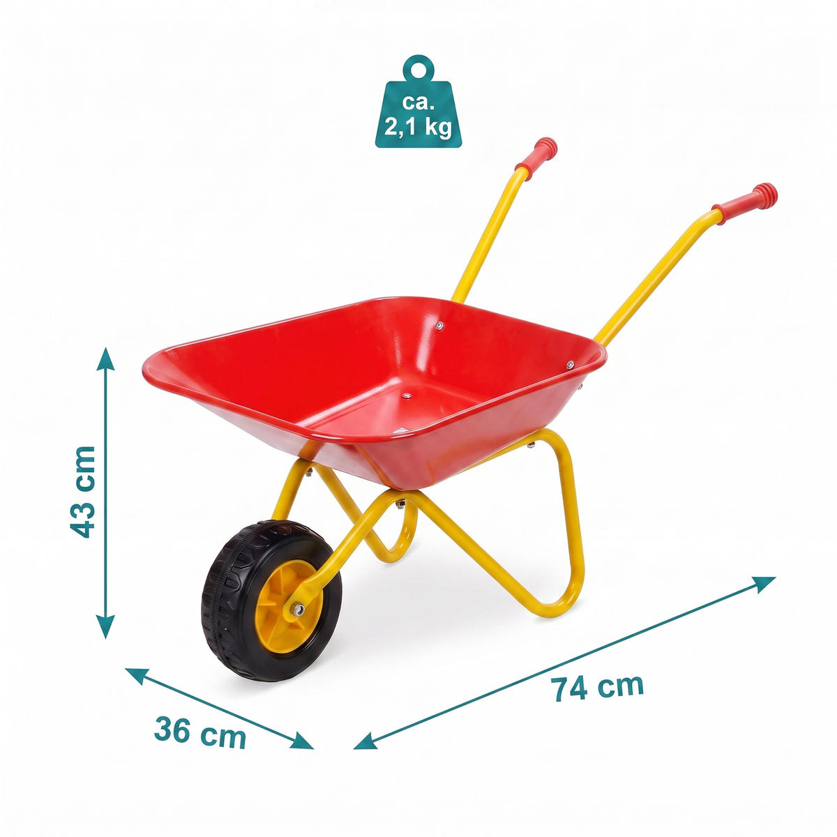 TAČKA Crvena za djecu metal - crvena, metal/plastika (74/43/36cm) - Relaxdays