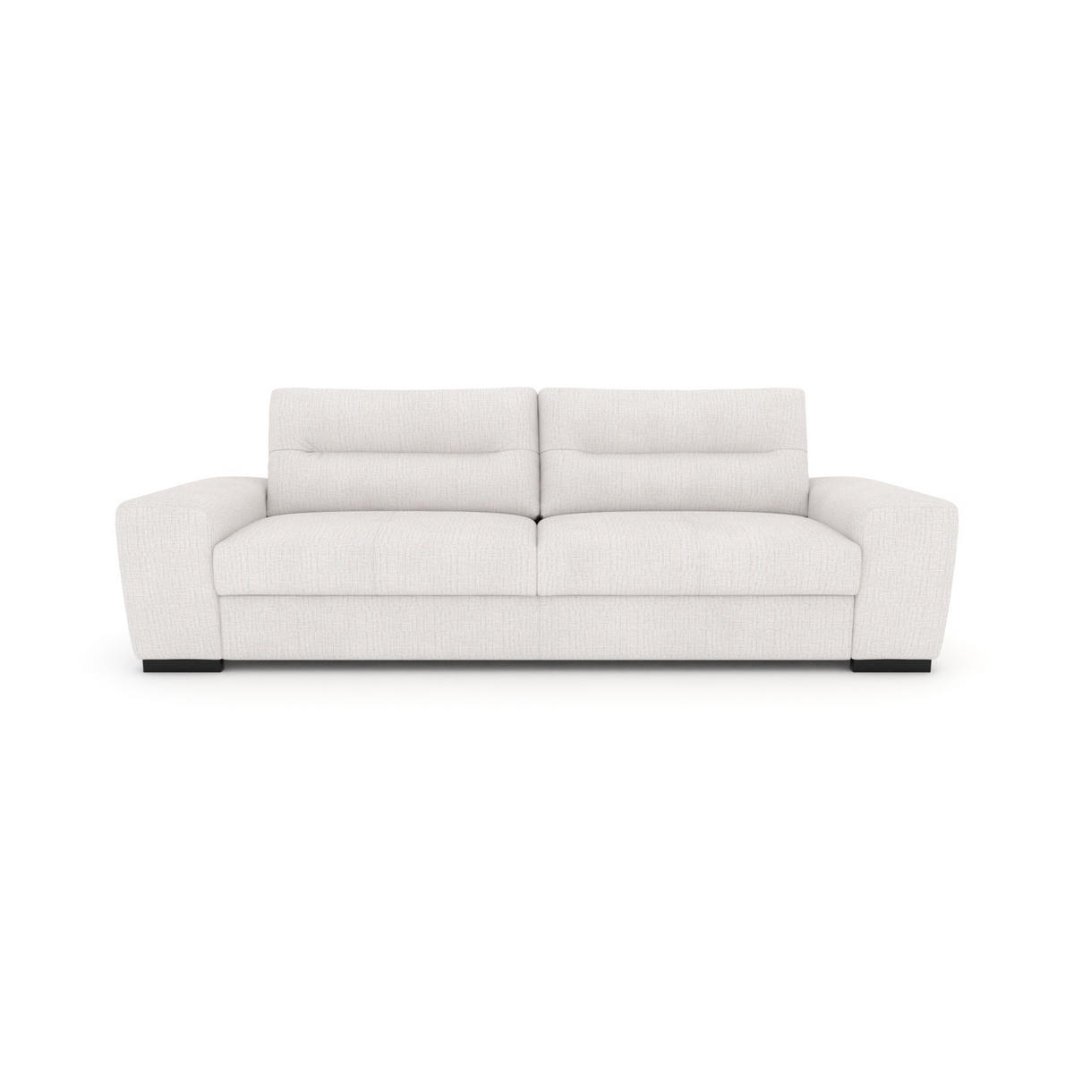 3-SITZER Carlisle Chenille Beige 274/97/93 cm - Creme, Kunststoff/Textil (274/93/97cm) - foamnova