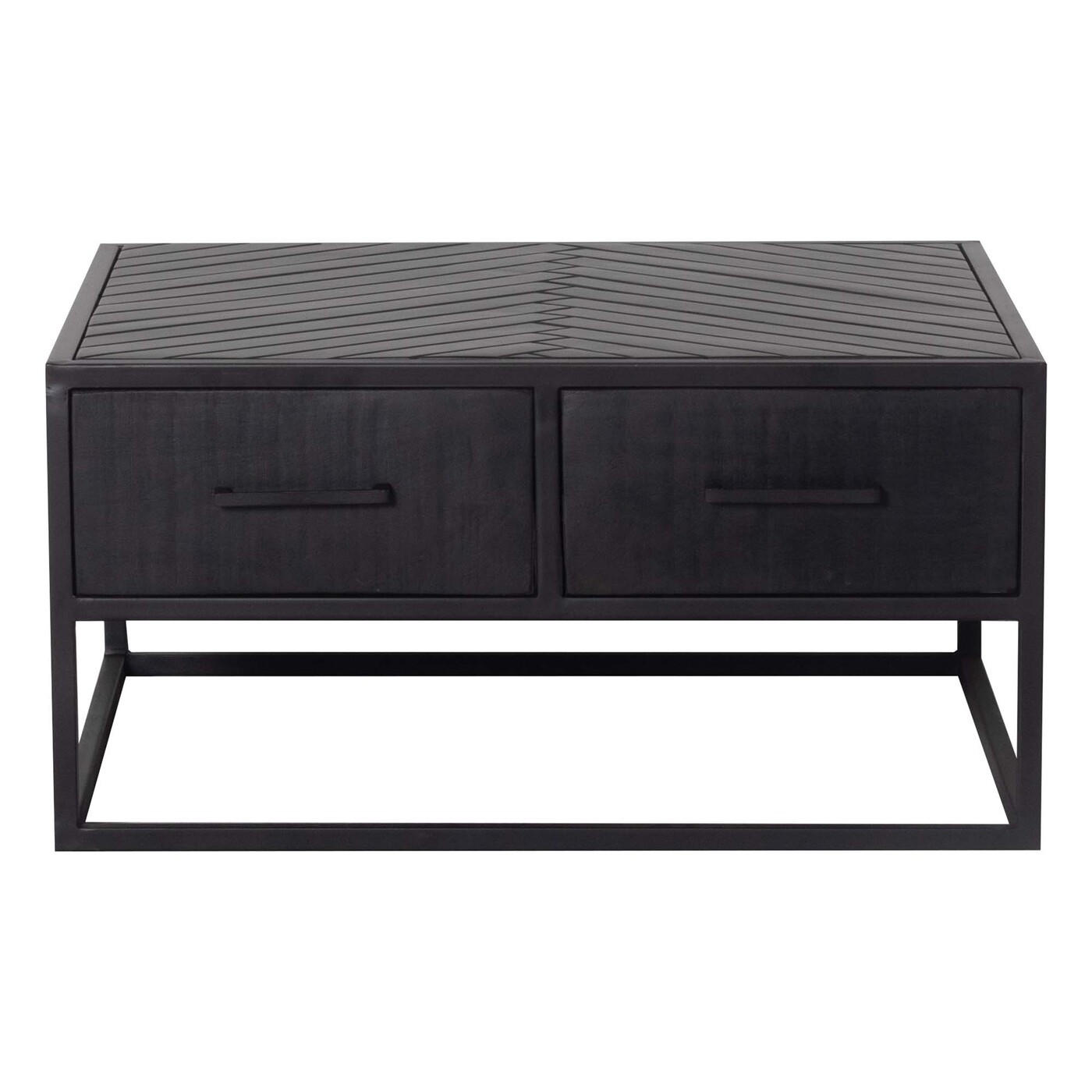 COUCHTISCH quadratisch aus Mangoholz 80cm, schwarz - Schwarz, Holz (80/80/40cm) - Giga Meubel
