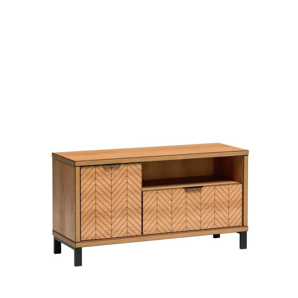 LOWBOARD CARINI 117,5/53/40,6 cm, Eichefarben - Eichefarben, Holzwerkstoff (117.5/53/40.6cm) - MASSENO