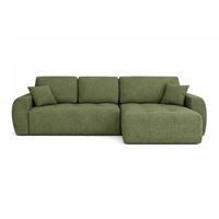 ECKSOFA Mit Schlaffunktion Und Bettkasten L-Form Ivo L, Chenille-Stoff Artico, Moss, Rechts - Grün, Holz (250/142cm) - Kaiser Möbel