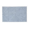 BADEMATTE 50/80 cm geometrisch - Hellblau, Textil (50/80cm) - Homescapes