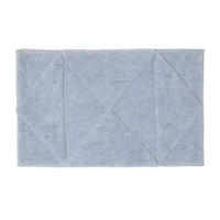 BADEMATTE 50/80 cm geometrisch - Hellblau, Textil (50/80cm) - Homescapes