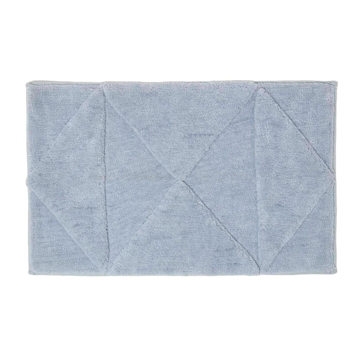 BADEMATTE 50/80 cm geometrisch - Hellblau, Textil (50/80cm) - Homescapes