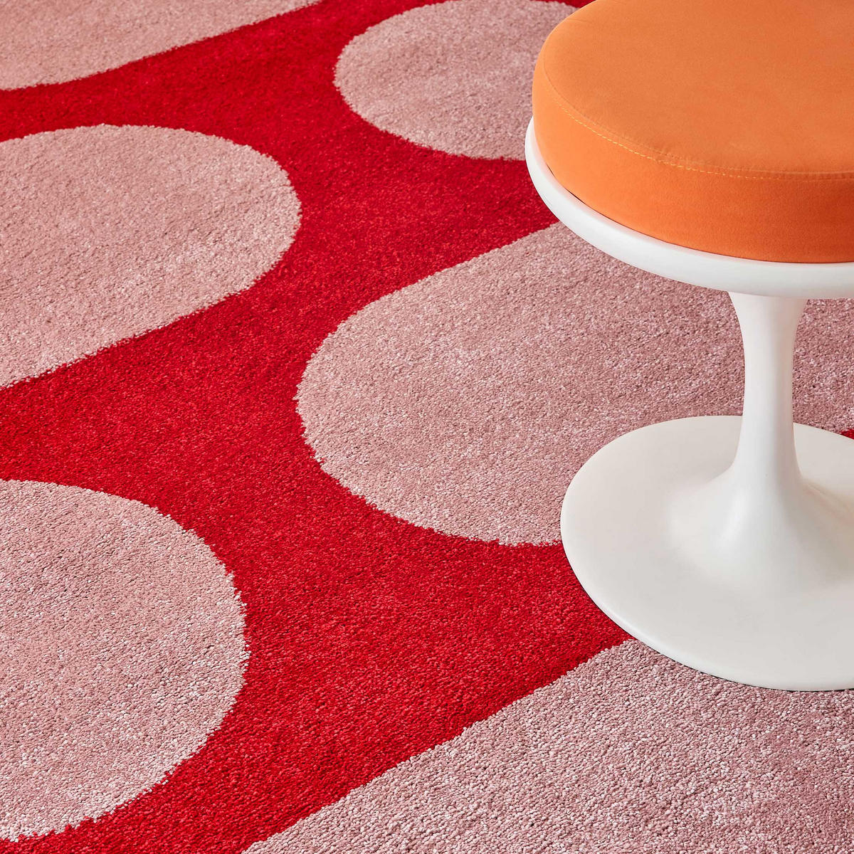 TEPPICH vintage geometrischer rot Groovy 80x140 cm - Rot, Textil (80/140cm) - Nazar Rugs