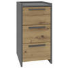 KOMMODE ALTIVO 3SW Anthrazit Grau-Artisan Eiche 36/35,6/70,4 cm - Anthrazit/Eiche Artisan, Holzwerkstoff (36/70.4/35.6cm) - Matkam Möbel