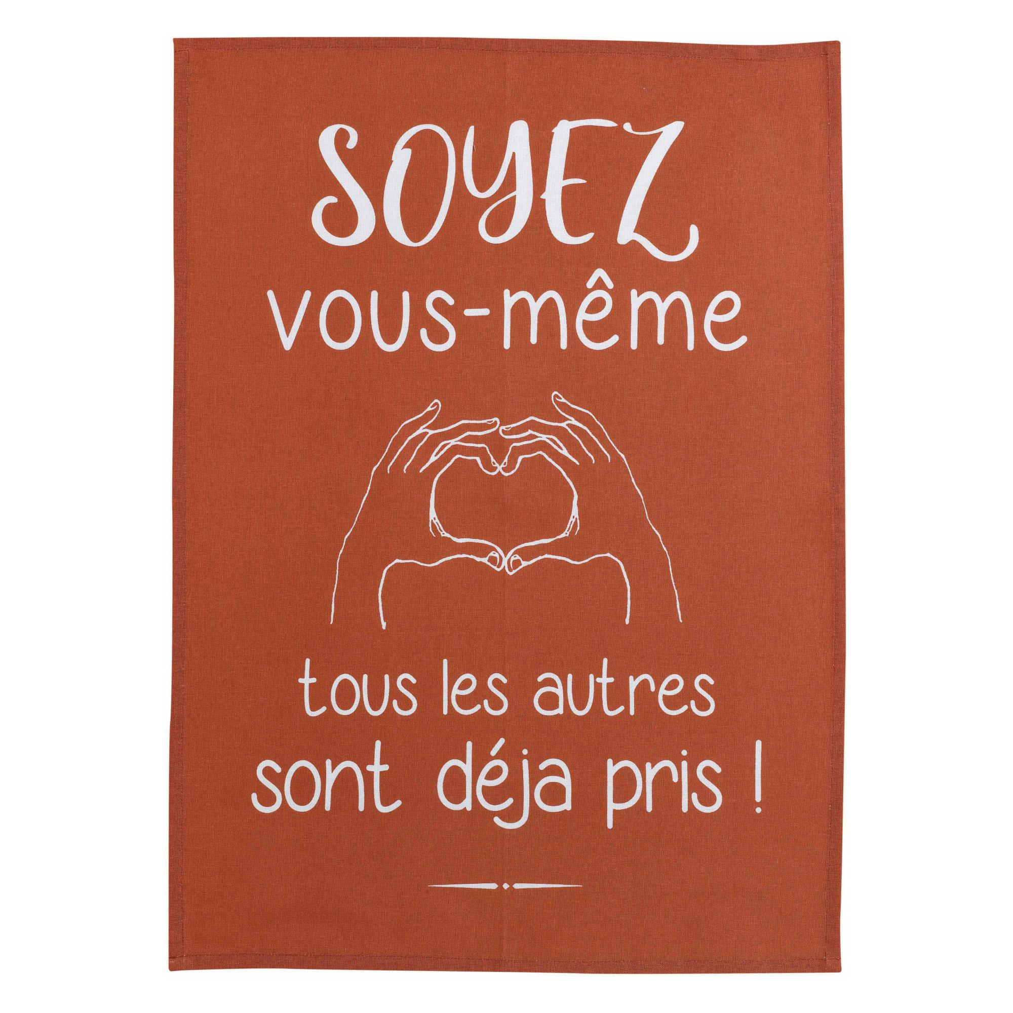 GESCHIRRTUCH Vous-même rot 50 x 70 cm - Rot, Textil (50/70cm) - Winkler