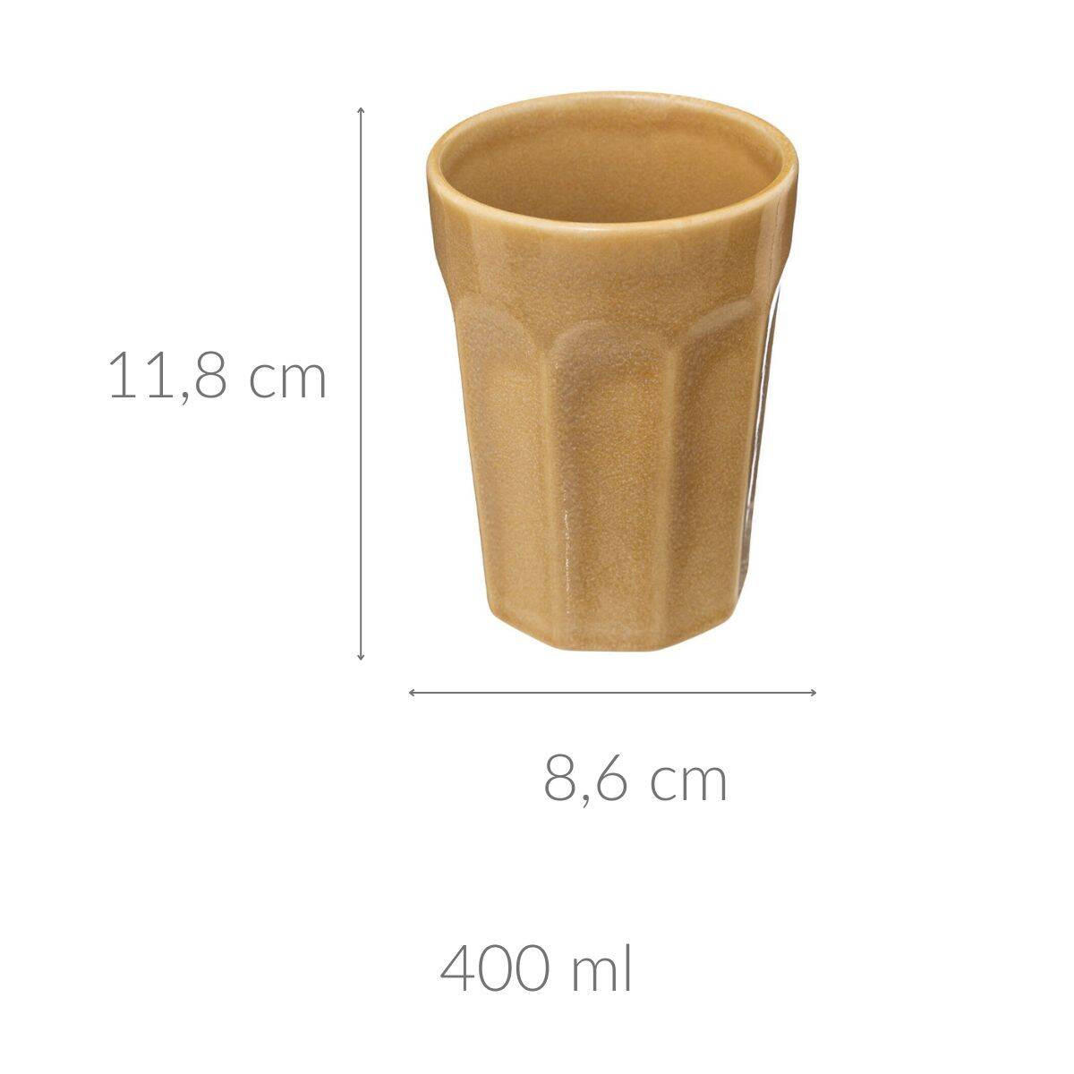 KERAMIKBECHER Roma 400 ml - Gelb, Keramik (8.6L) - Secret de Gourmet