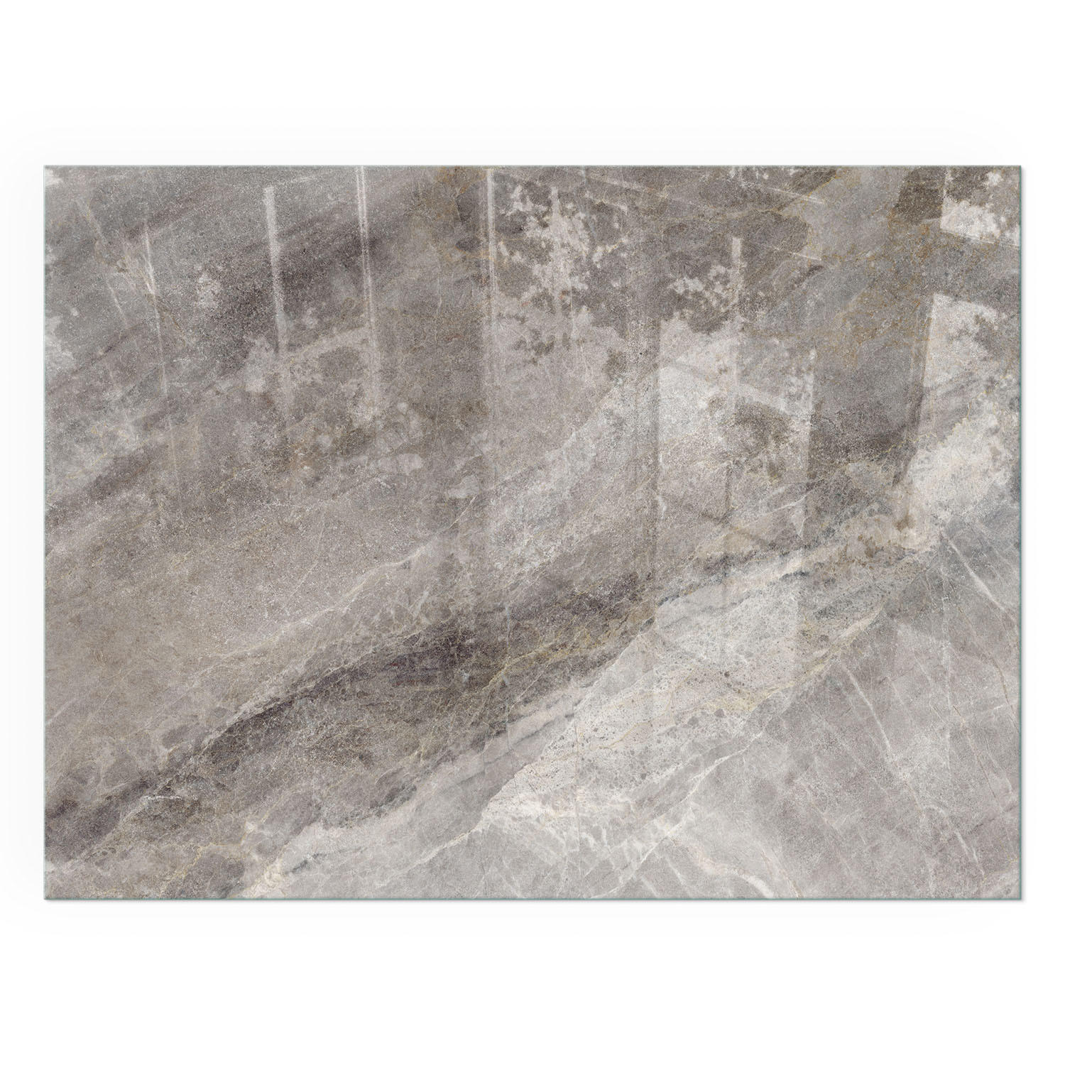 GLASPLATTE für Kamin 80x60 cm - Grau, Glas (80/60/0.4cm) - TULUP