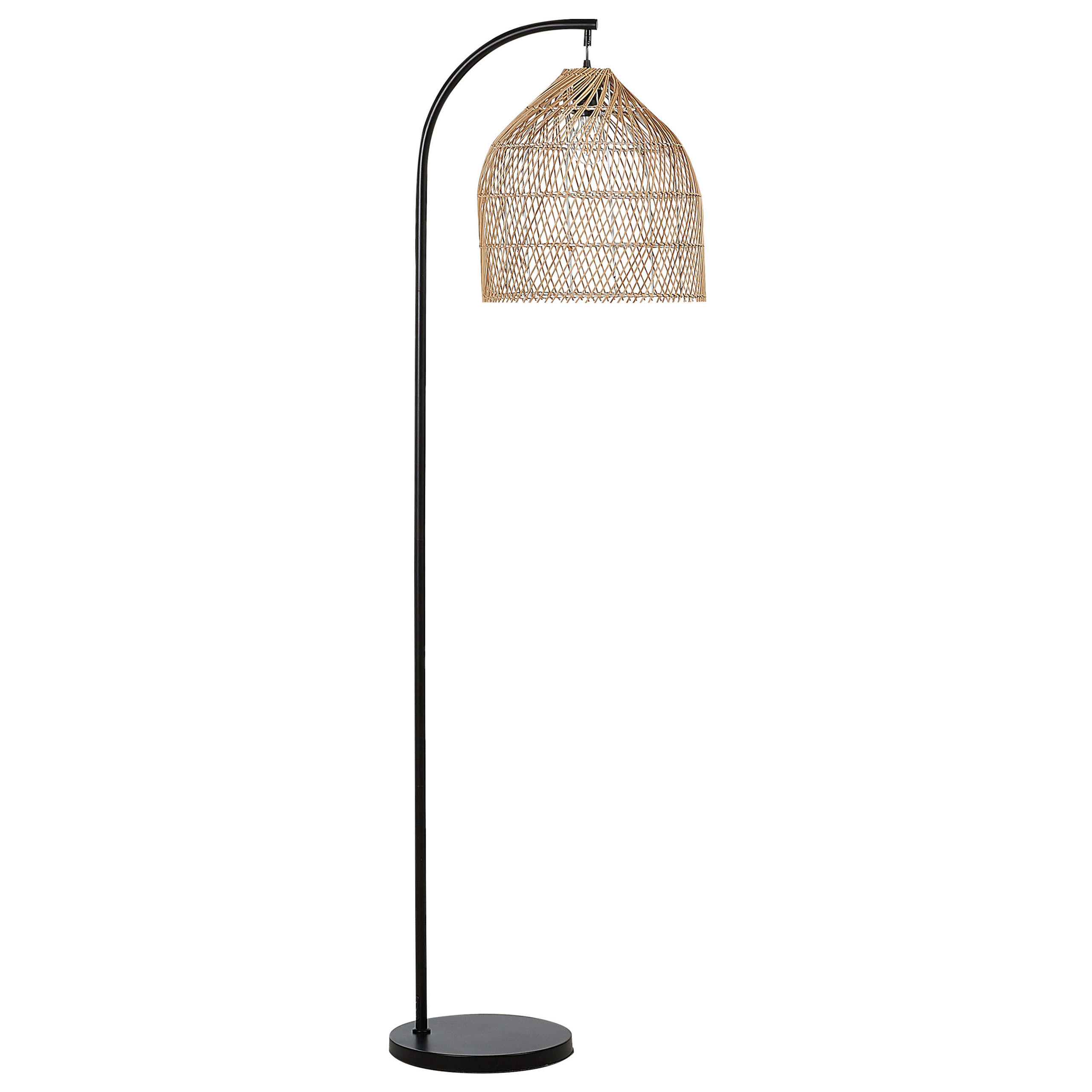 STEHLAMPE Bernica 36/36/165 cm - Naturfarben, Naturmaterialen (36/36/165cm) - Beliani