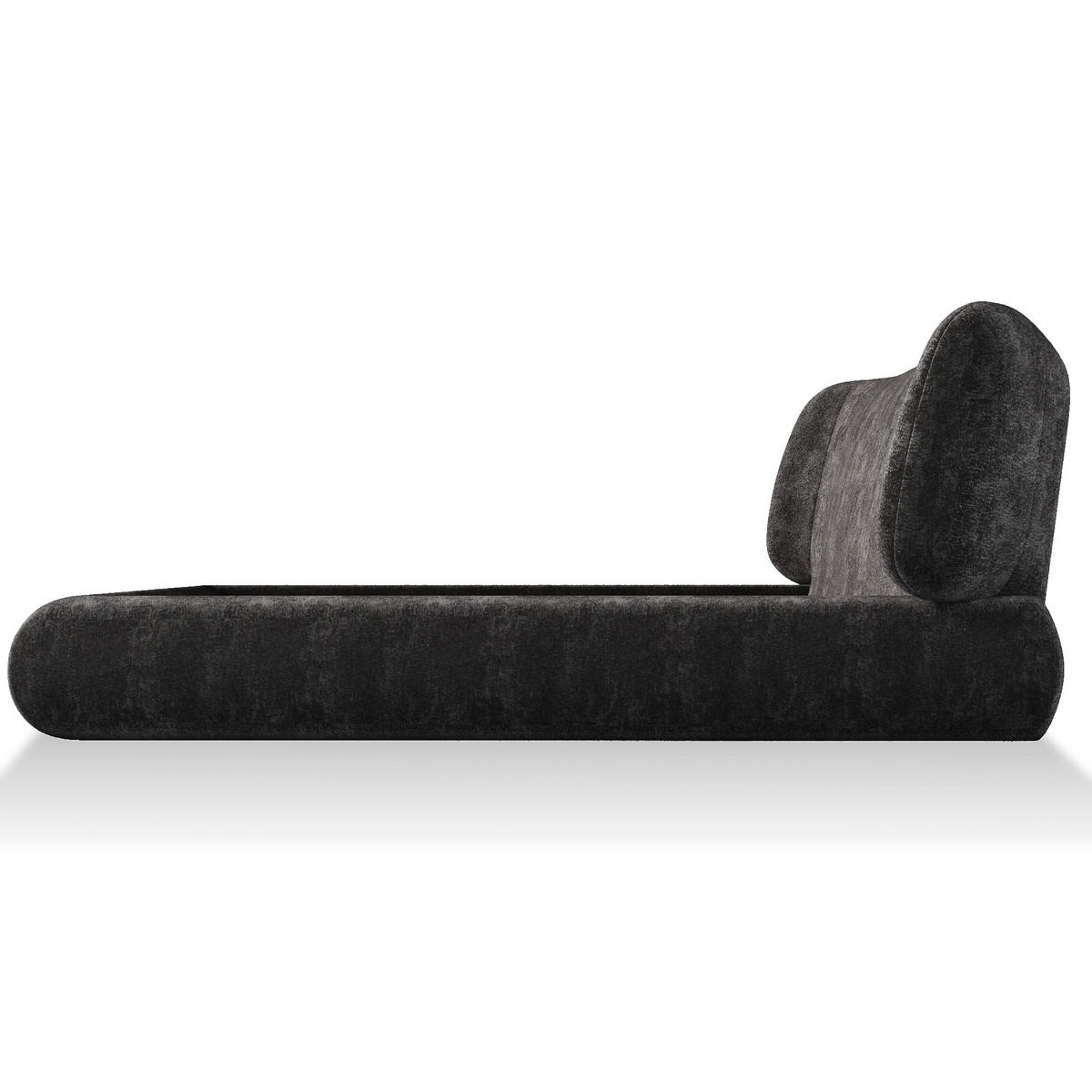 POLSTERBETT 160/200 cm in Grau Chenille mit Lattenrost und Kopfteil - Grau, Holzwerkstoff/Textil (160/200cm) - CHICFURN