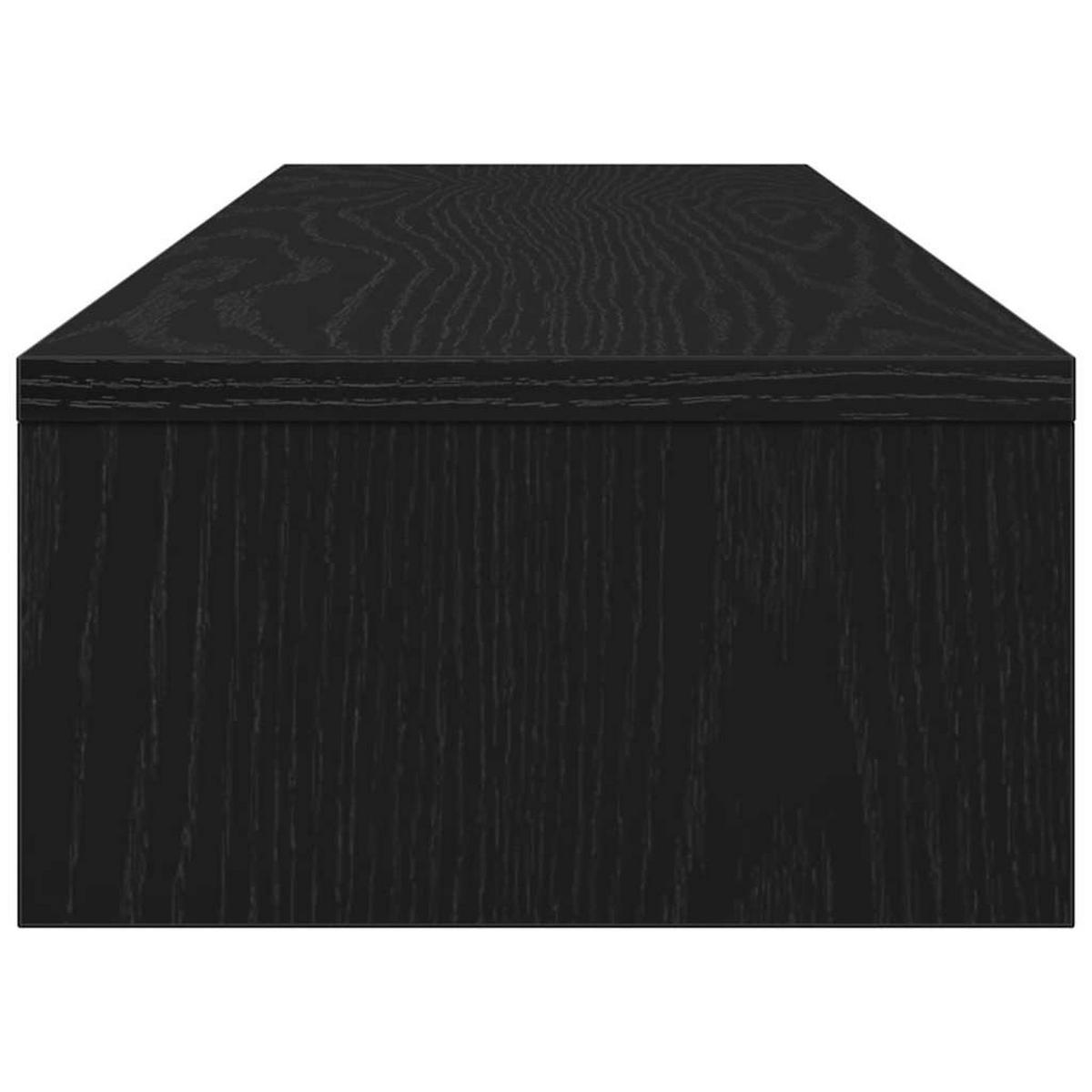 MONITORSTÄNDER Schwarze Eiche 100/24/13 Cm Holzwerkstoff - Schwarz, Holzwerkstoff (100/13/24cm) - vidaXL