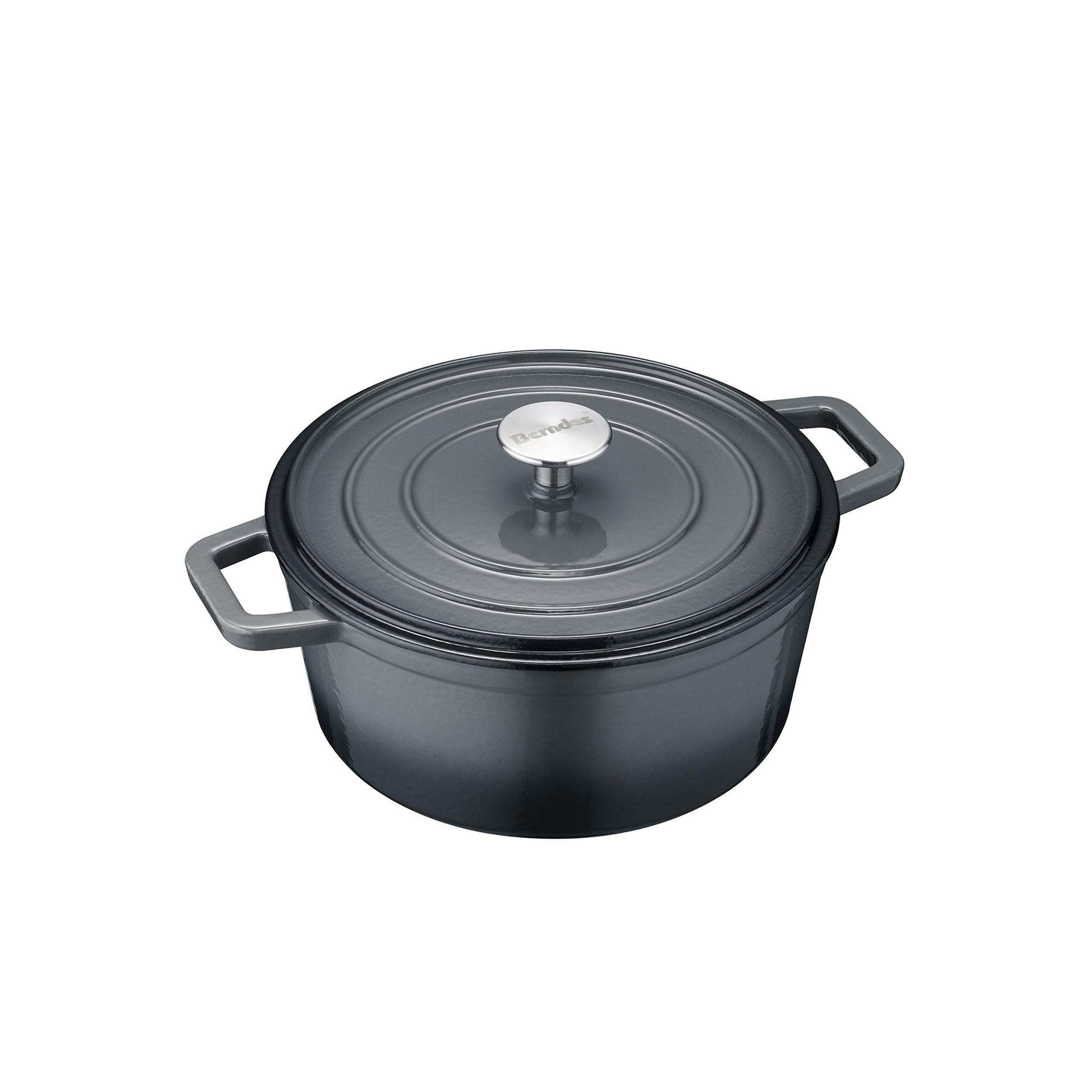 BRÄTER b.iron Bräter, Gusseisen, Schwarz / Grau, 24 cm - Schwarz, Metall (29.1/27.5/14cm) - Berndes