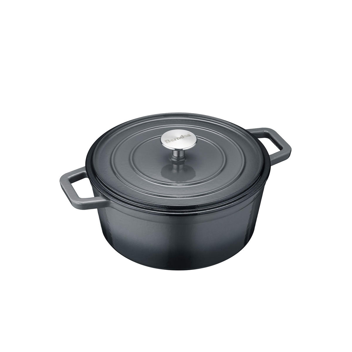 BRÄTER b.iron Bräter, Gusseisen, Schwarz / Grau, 24 cm - Schwarz, Metall (29.1/27.5/14cm) - Berndes