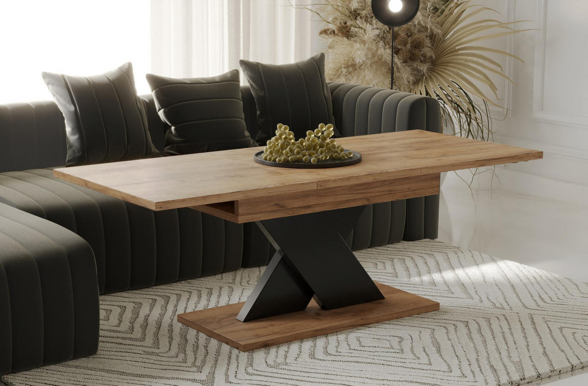 COUCHTISCH Ilo ausziehbar - Eiche Bianco, Holzwerkstoff (110/65/54cm) - Endo-Moebel