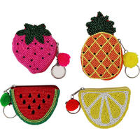 PERLENTÄSCHEN Fancy Fruits 4er-Set - Multicolor, Textil (9/8/1cm) - FURNARO