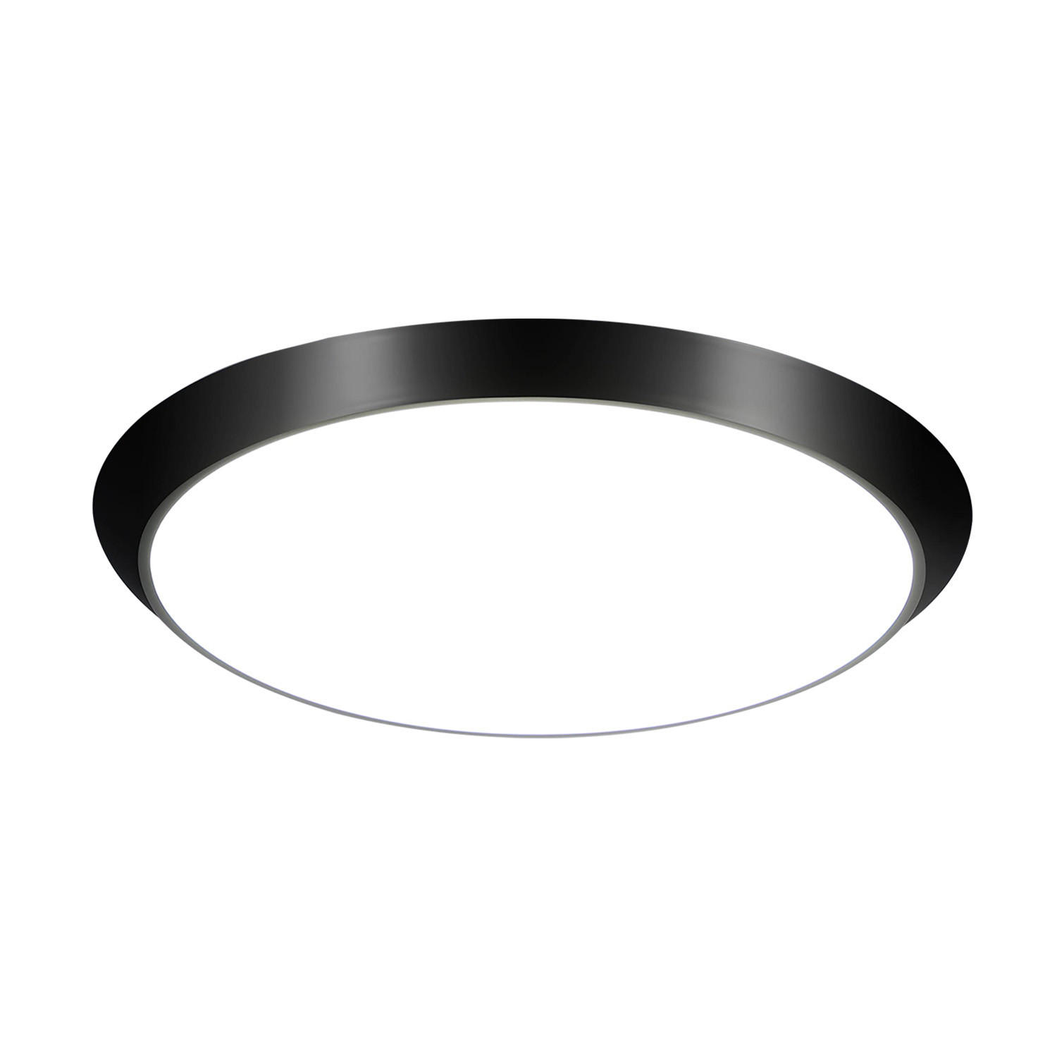 LED-DECKENLEUCHTE Frisbee 30 cm - Schwarz, Kunststoff (30/30/4cm) - Nettlife