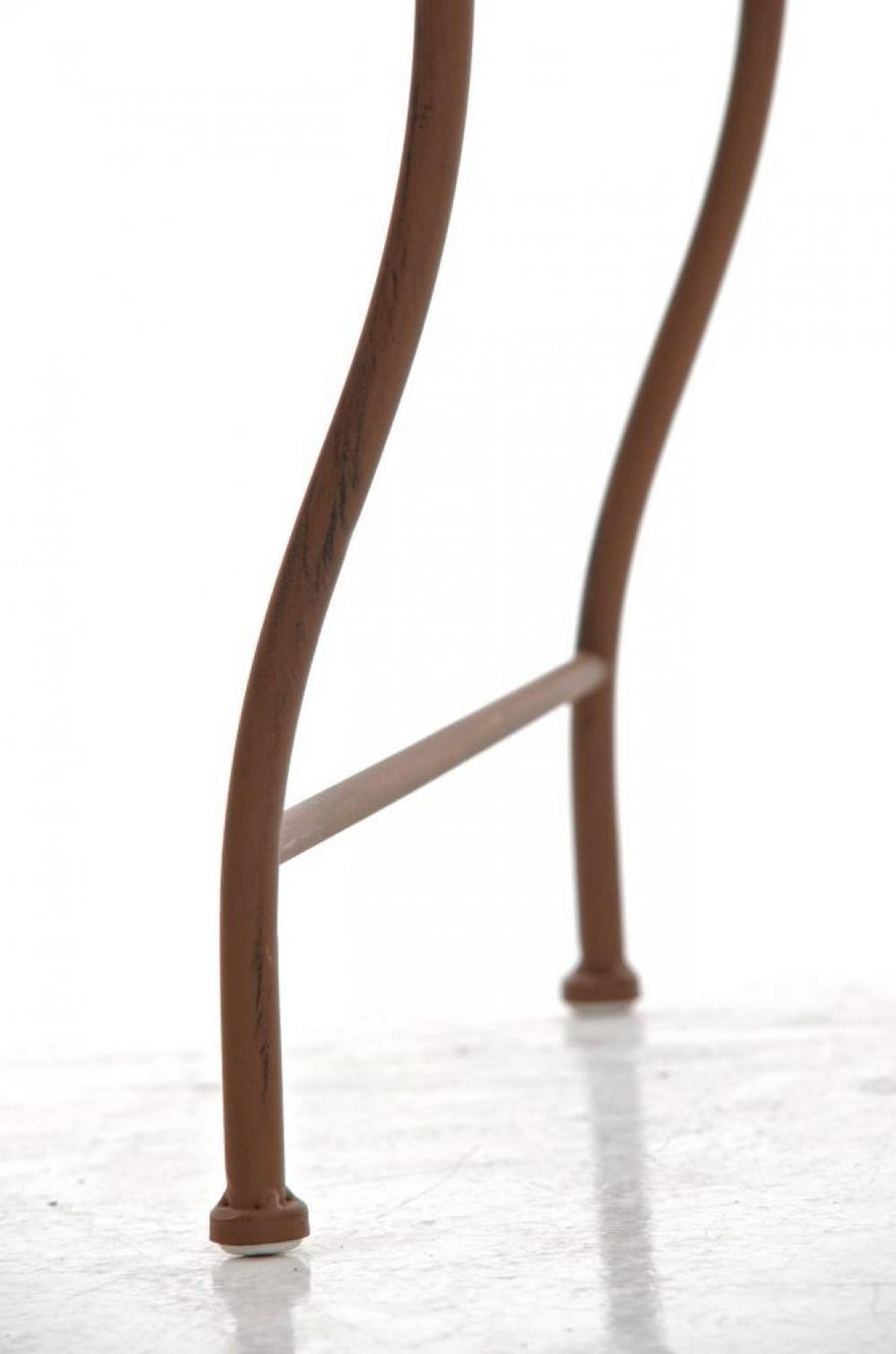 GARTENTISCH eckig 49/45/46 cm Metall Antik Braun - Braun, Metall (45/49/46cm) - CLP