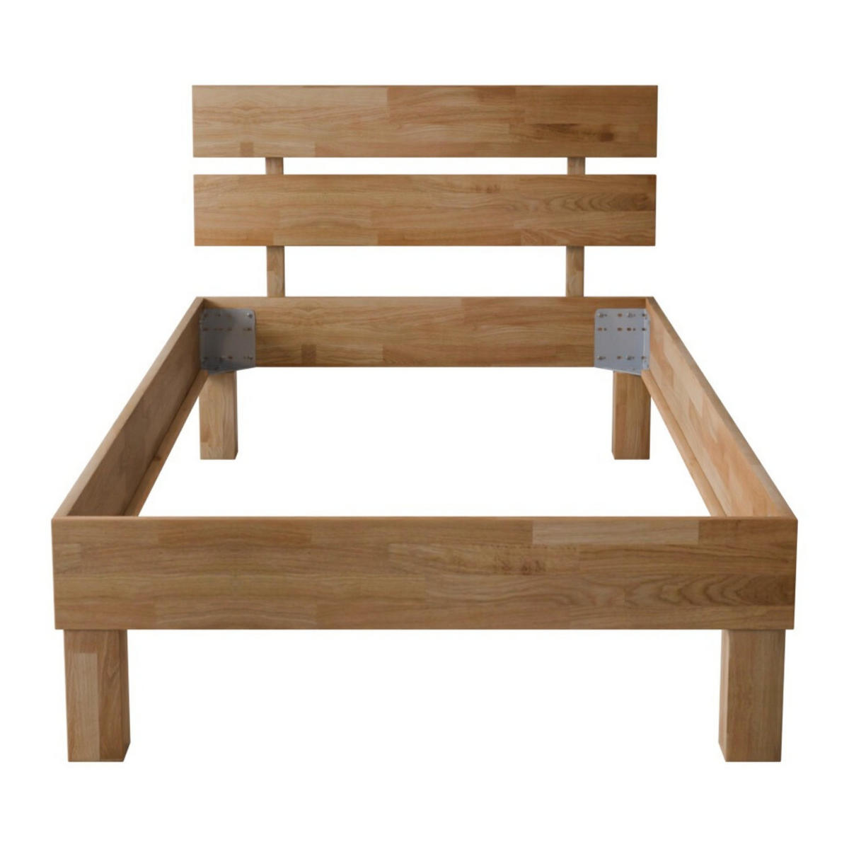 MASSIVHOLZBETT 90/200 cm in Wildeiche - Braun, Holz (90/200cm) - MeinMassivholz