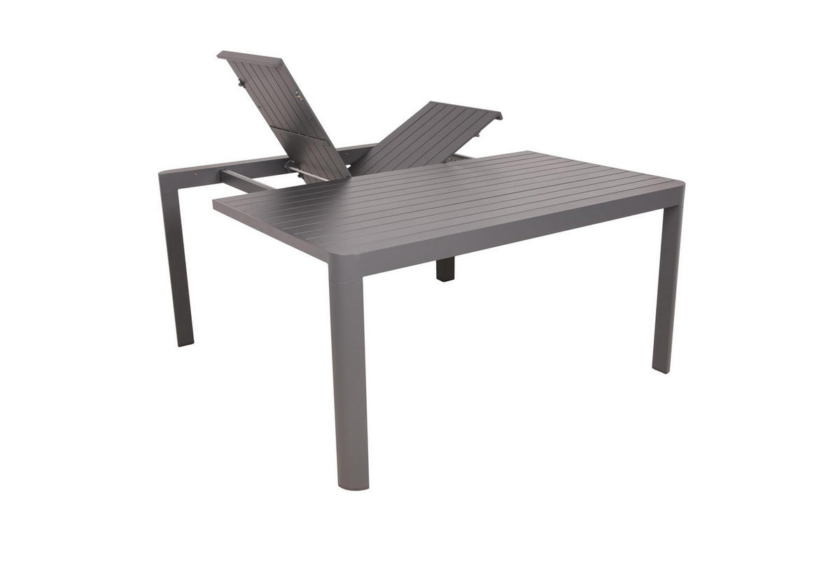 GARTENTISCH Katrin Ausziehtisch - Schwarz, Kunststoff (149/97/75cm) - DELUKE