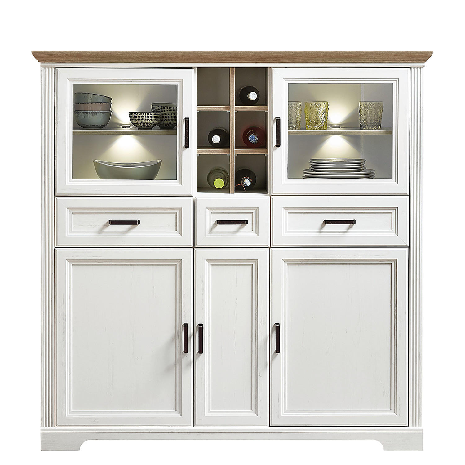 HIGHBOARD - Weiß, Holzwerkstoff (143/150/42cm) - home24