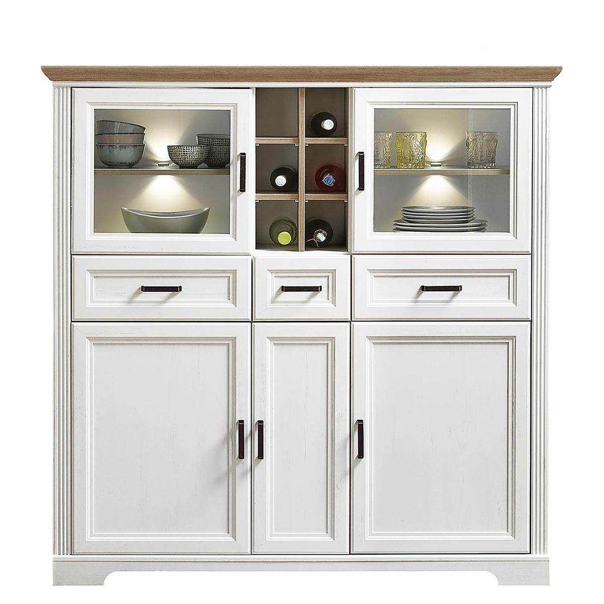 HIGHBOARD - Weiß, Holzwerkstoff (143/150/42cm) - home24